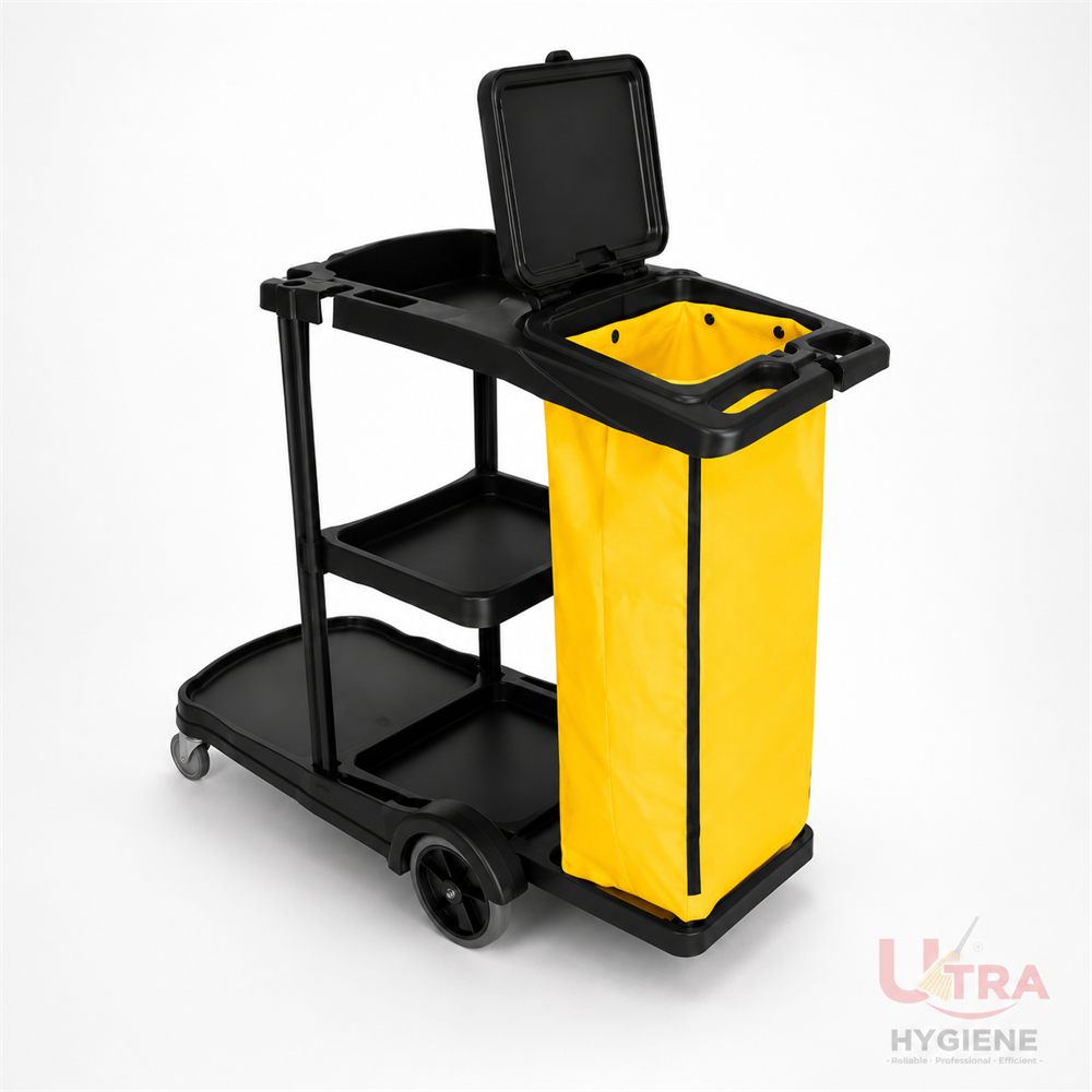Black Body Janitor Cart